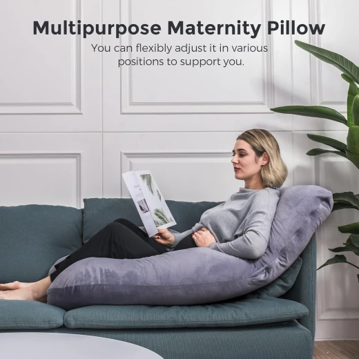 Momcozy U-Shaped Full Body Maternity Pillow with Removable Cover for Pregnancy - Momcozy - Image 6