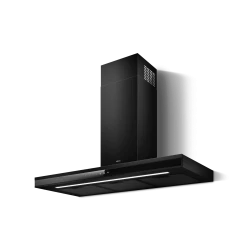 Elica Adele Wall Mount Range Hood 90cm Black Glass 1000m³/h Kitchen Ventilation