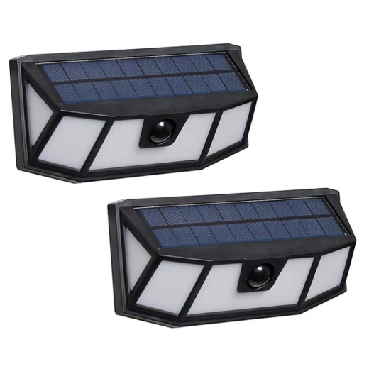 مصباح حائط خارجي يعمل بالطاقة الشمسية مع مستشعر حركة من ويستنجهاوس (عبوة من قطعتين)