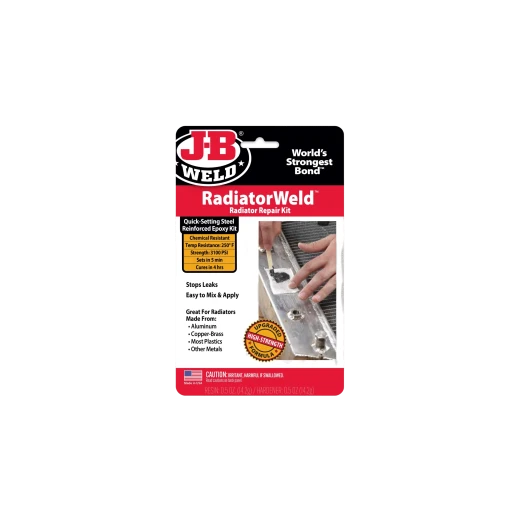 طقم إصلاح ردياتير J-B Weld RadiatorWeld - معدن وبلاستيك، مقاوم للحرارة والمواد الكيميائية طقم إصلاح ردياتير J-B Weld RadiatorWeld - معدن وبلاستيك، مقاوم للحرارة والمواد الكيميائية