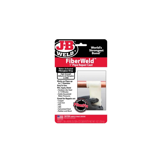 طقم إصلاح الأنابيب FiberWeld 1" - غلاف من الألياف الزجاجية ومعجون إيبوكسي للسباكة والري طقم إصلاح الأنابيب FiberWeld 1" - غلاف من الألياف الزجاجية ومعجون إيبوكسي للسباكة والري