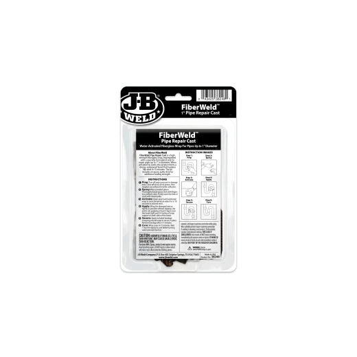 طقم إصلاح الأنابيب FiberWeld 1" - غلاف من الألياف الزجاجية ومعجون إيبوكسي للسباكة والري - جيه بي ويلد - Image 2