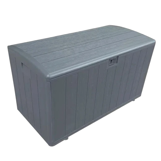 صندوق تخزين خارجي رمادي HDPE سعة 397 لتر 123x63x65 سم صندوق تخزين خارجي رمادي HDPE سعة 397 لتر 123x63x65 سم