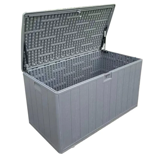 صندوق تخزين خارجي رمادي HDPE سعة 397 لتر 123x63x65 سم - Image 2