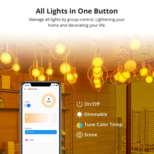 لمبة SONOFF الذكية RGB LED E27 - واي فاي، تحكم صوتي وتطبيقات - سونوف - Image 8