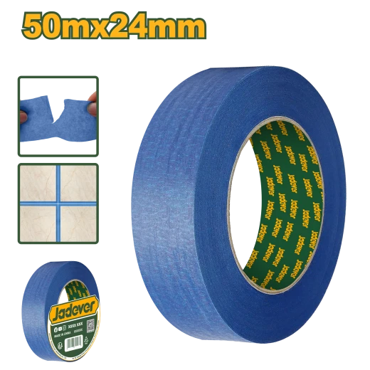 JADEVER Blue Masking Tape 24mm x 50m Easy Peel, for Painting & Edging (JDPN5H24) JADEVER Blue Masking Tape 24mm x 50m Easy Peel, for Painting & Edging (JDPN5H24)