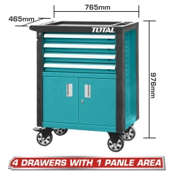 TOTAL Roller Cabinet (THRC01041) – Practical and Flexible Storage with Wheels for Easy Mobility and Organization