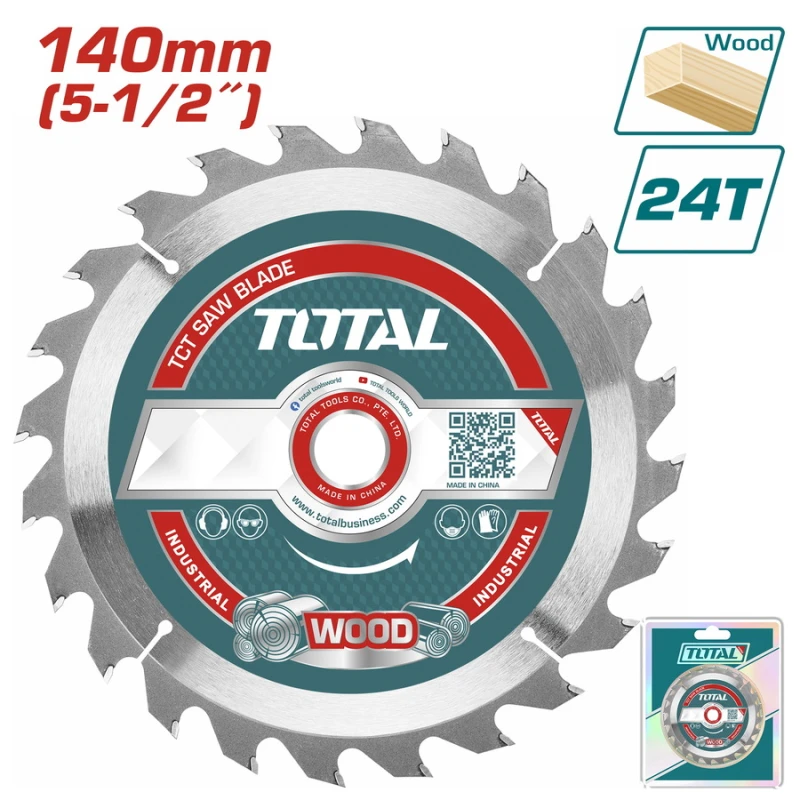شفرة منشار TCT من TOTAL مقاس 140 مم (5-1/2 بوصة) 24 سن (TAC232241) - توتال