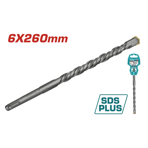 TOTAL SDS Plus Hammer Drill Bit - 6x260mm (TAC310604)