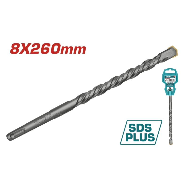 ريشة حفر حجر SDS Plus كبس – 8×260ملم من توتال (TAC310804) - توتال