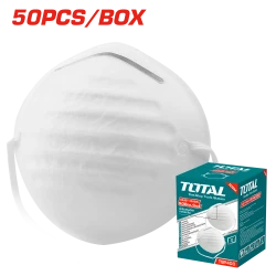 TOTAL Dust Mask – 50 Pcs (TSP403) | Comfortable Fit with Adjustable Nose Clip