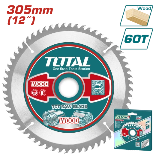 اسطوانة قص خشب 305مم 12 إنش 60 سن TCT من توتال (TAC231923) اسطوانة قص خشب 305مم 12 إنش 60 سن TCT من توتال (TAC231923)
