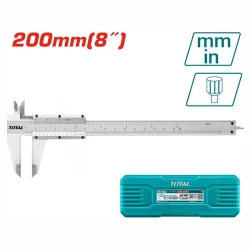 TOTAL 200mm INOX Stainless Steel Caliper Precise External, Internal, Depth & Step Measurements