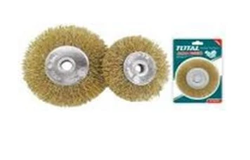 TOTAL Brass Wire Wheel Brush 200mm (8) – Ideal for Rust Removal and Metal Surface Cleaning TOTAL Brass Wire Wheel Brush 200mm (8) – Ideal for Rust Removal and Metal Surface Cleaning
