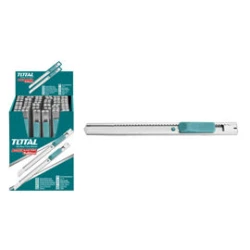 TOTAL THT5110906 Slim Utility Knife – Stainless Steel, 9x80mm, Ideal for Precision Cutting in Craft and Office Tasks