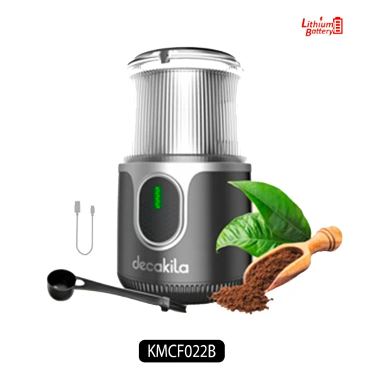 مطحنة قهوة لاسلكية موديل KMCF022B ,سعة 40 جرام، شفرة من الستانلس ستيل 90 واط، بطارية قابلة لإعادة الشحن 2000 مللي أمبير مع شاحن USB ومعلقة فرشاة 2 في 1 من ديكاكيلا مطحنة قهوة لاسلكية موديل KMCF022B ,سعة 40 جرام، شفرة من الستانلس ستيل 90 واط، بطارية قابلة لإعادة الشحن 2000 مللي أمبير مع شاحن USB ومعلقة فرشاة 2 في 1 من ديكاكيلا