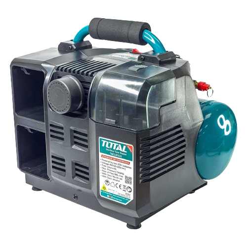 ضاغط هواء لاسلكي بسعة 60 لتر, يعمل ببطاريتين ليثيوم أيون 20V×2 (40V)، قوي ومحمول لنفخ الإطارات وتشغيل أدوات الهواء والتنظيف من توتال - توتال - Image 8