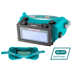 TOTAL Auto-Darkening Welding Goggles TSP9403, Instant Eye Protection from UV & IR Rays, Lightweight Ergonomic Design with Adjustable Strap, Fits Over Glasses