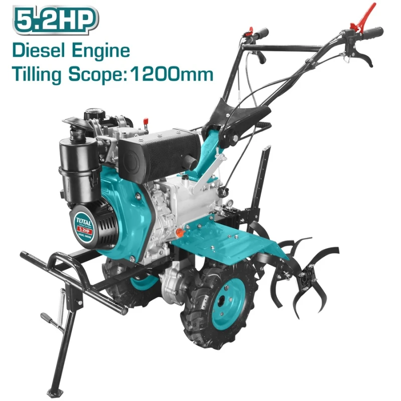 محراة ديزل TDC12001 ,محرك 247cc بقوة 5.2 حصان، عرض حرث 80 سم لتحضير التربة بسرعة وكفاءة من توتال - توتال