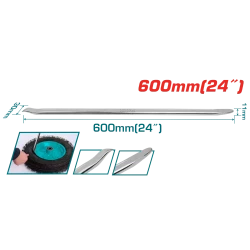 TOTAL Lavatory Wrench 600mm (THT46001), Carbon Steel, Chrome Plated, Forged & Heat-Treated, Heavy-Duty Plumbing Tool
