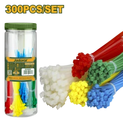 Jadever Multi-Color Nylon Cable Ties Set (300 Pcs) - Durable & Organized