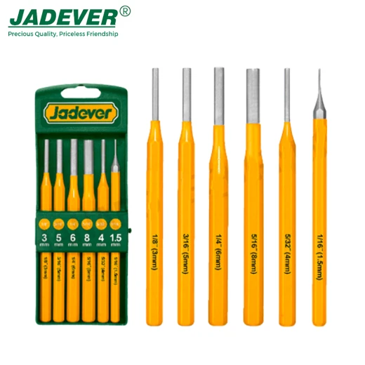 طقم مكون من 6 قطع من دقاق الدبابيس (JDCC8306) ,فولاذ مقسى, أدوات دقيقة لدفع الدبابيس مع قبضة مريحة – متينة وموثوقة من جادفر طقم مكون من 6 قطع من دقاق الدبابيس (JDCC8306) ,فولاذ مقسى, أدوات دقيقة لدفع الدبابيس مع قبضة مريحة – متينة وموثوقة من جادفر