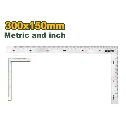 زاوية علام 300×150 ملم (12×6 إنش) تدريج بالمليمتر والإنش من جادايفر (JDSR4330) زاوية علام 300×150 ملم (12×6 إنش) تدريج بالمليمتر والإنش من جادايفر (JDSR4330)