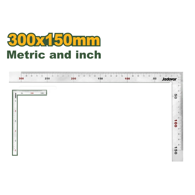 زاوية علام 300×150 ملم (12×6 إنش) تدريج بالمليمتر والإنش من جادايفر (JDSR4330) - جادفر