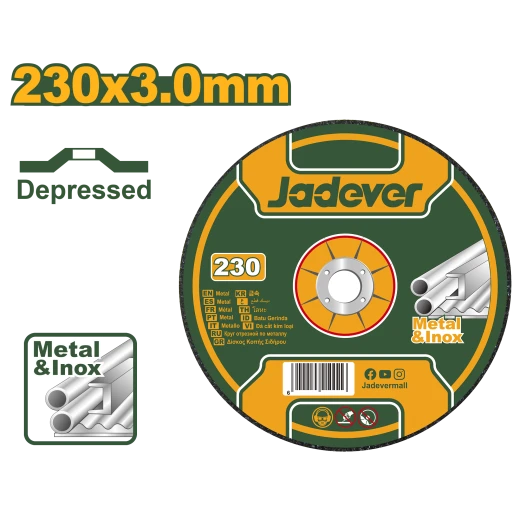 فيبر قص حديد 230x3.0 ملم مركز منخفض من جادفر (JDAC1392) فيبر قص حديد 230x3.0 ملم مركز منخفض من جادفر (JDAC1392)