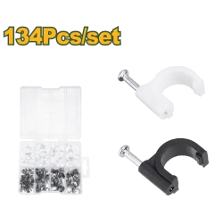 JADEVER 134-Piece Plastic Clips Set, Ideal for Cable Management, Organization, and DIY Projects