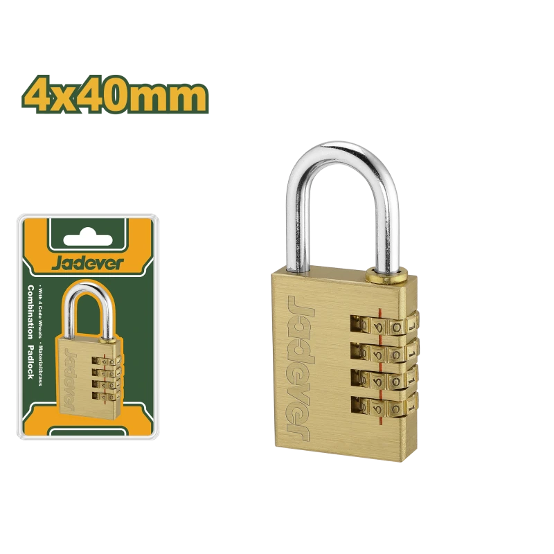 قفل 4-خانات نحاسي 4×40ملم من جادفر (JDPD3444) - جادفر