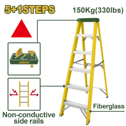 JADEVER Single-Side Fiberglass Ladder 5+1 Steps | 150kg (JDLD0906)