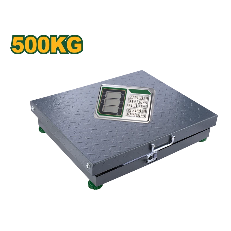 ميزان إلكتروني لاسلكي بسعة 500 كجم, شاشة LED، دقة 100 جرام، مدى لاسلكي 20 متر، منصة 520×620 مم, نظام وزن قابل لإعادة الشحن للاستخدام الصناعي من جادفر - جادفر