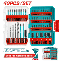 TOTAL 49-Piece Impact Screwdriver Bit Set - Mixed Bits & Nut Drivers