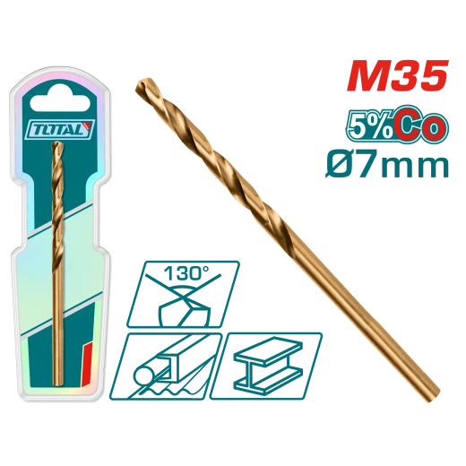 ريشة حديد كوبلت HSS-CO M35 بحجم 7ملم من توتال (TAC11207001) ريشة حديد كوبلت HSS-CO M35 بحجم 7ملم من توتال (TAC11207001)