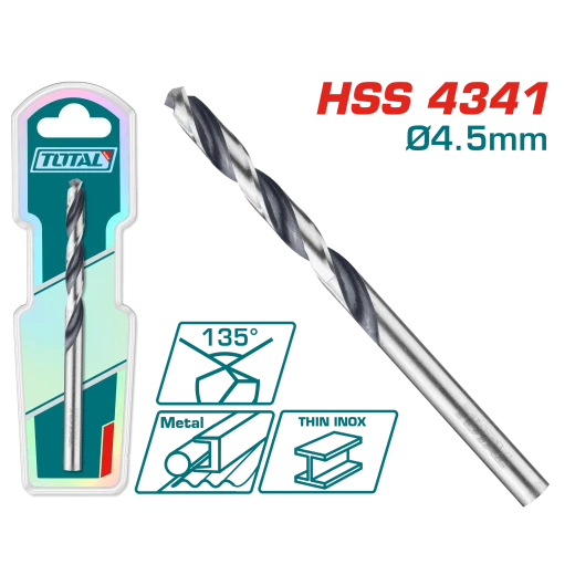 ريشة HSS 4341 حفر – 4.5ملم من توتال (TAC1200454) ريشة HSS 4341 حفر – 4.5ملم من توتال (TAC1200454)