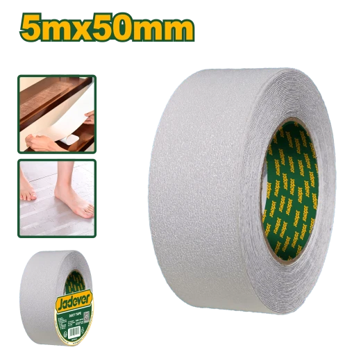 شريط JADEVER شفاف مانع للانزلاق 5 متر × 50 مم (2 بوصة) شريط JADEVER شفاف مانع للانزلاق 5 متر × 50 مم (2 بوصة)