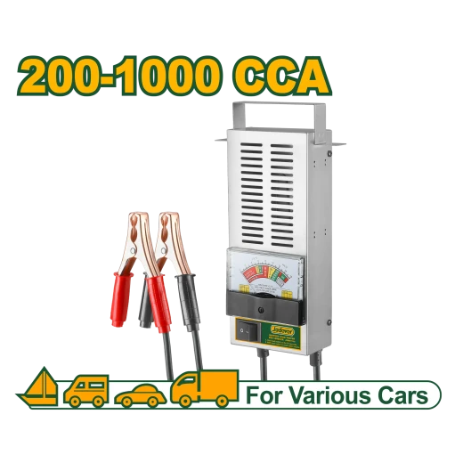 JADEVER Battery Load Tester 6/12V, 100A Load, 200–1000CCA Range, Analog Display (JDBD1510) JADEVER Battery Load Tester 6/12V, 100A Load, 200–1000CCA Range, Analog Display (JDBD1510)