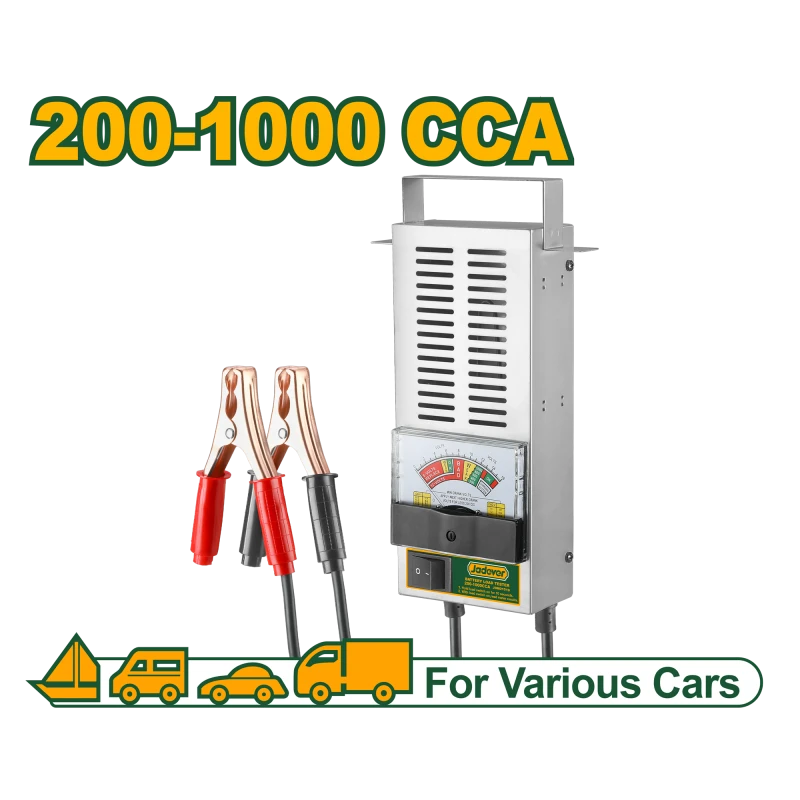 JADEVER Battery Load Tester 6/12V, 100A Load, 200–1000CCA Range, Analog Display (JDBD1510) - Jadever