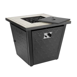 Better Homes & Gardens River Oaks 30" Square Tile Top Gas Fire Pit Table - 50,000 BTU