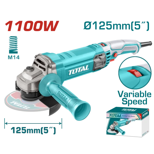 صاروخ كهرباء 1100واط - 125ملم | 5إنش من توتال (TG110125565) صاروخ كهرباء 1100واط - 125ملم | 5إنش من توتال (TG110125565)