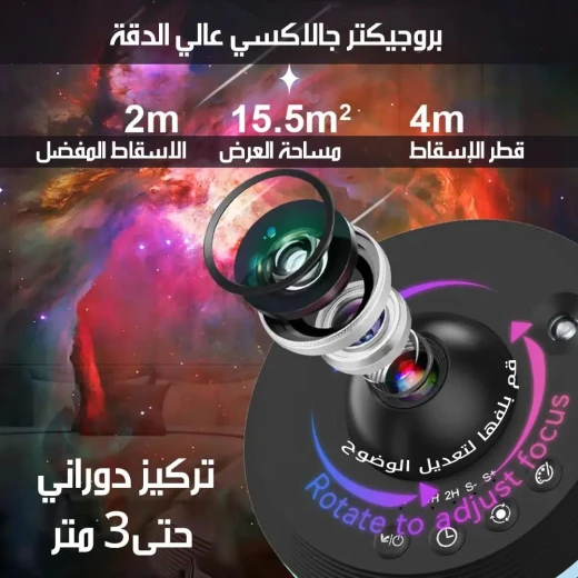 جهاز عرض الفضاء مع 12 شريحة قابلة للتبديل, أنماط إضاءة متعددة للنجوم والسدم والمؤثرات الكونية - Image 4