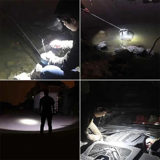مصباح رأس قابل لإعادة الشحن: LED ساطع للمغامرات الخارجية والاستخدام بدون استخدام اليدين - Image 4
