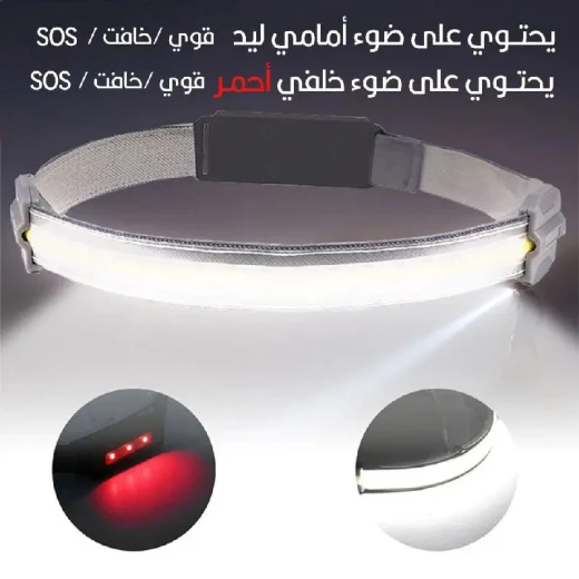 مصباح رأس قابل لإعادة الشحن: LED ساطع للمغامرات الخارجية والاستخدام بدون استخدام اليدين - Image 7