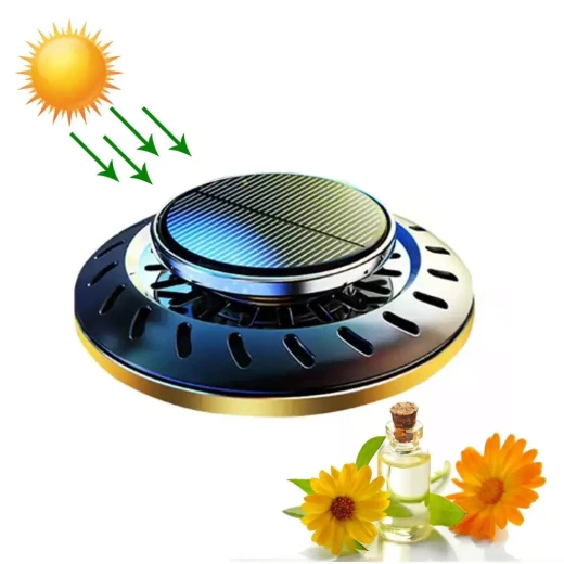 معطر هواء للسيارة يعمل بالطاقة الشمسية مع زيوت عطرية - رائحة منعشة - Image 2