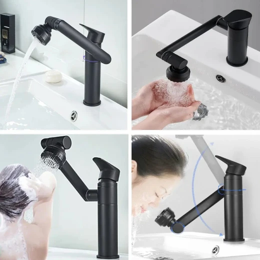 صنبور حمام دوار قابل للسحب: تصميم حديث وسهل التنظيف - Image 5