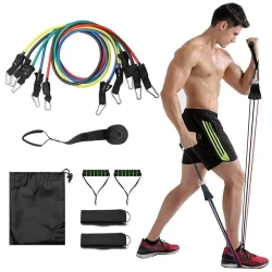 Elastic Resistance Bands for Full Body Workout & Strength Training
