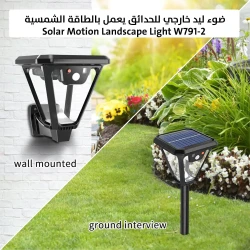 Solar Motion Landscape Light W791-2: Outdoor LED Garden Lighting
