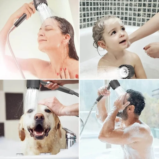 رأس دش تدليك متعدد الوظائف 4 في 1 مع فلتر للاستحمام المريح - Image 4