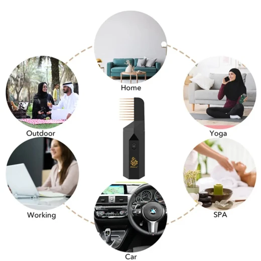 مبخرة مشط قابلة لإعادة الشحن USB لتعطير الشعر الفاخر - Image 7
